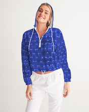 Load image into Gallery viewer, Blue Spotted Cropped Windbreaker