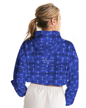 Load image into Gallery viewer, Blue Spotted Cropped Windbreaker