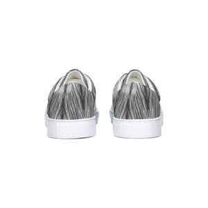 Grey Shibori Striped Lace Up Canvas Shoe