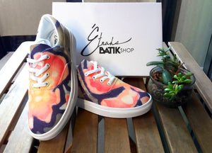 Batik dyes sneakers