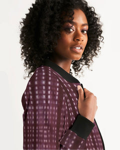 Shibori Burgundy Bomber Jacket