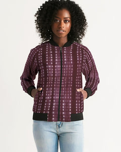 Shibori Burgundy Bomber Jacket