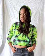 Load image into Gallery viewer, Neon Green Cropped Hoodie