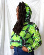 Load image into Gallery viewer, Neon Green Cropped Hoodie