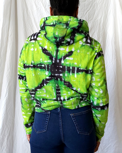 Neon Green Cropped Hoodie