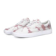 Load image into Gallery viewer, Pink Shibori Dyed Lace Up Canvas Shoe