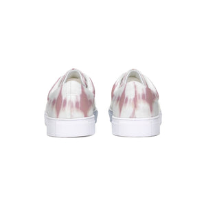 Pink Shibori Dyed Lace Up Canvas Shoe