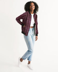 Shibori Burgundy Bomber Jacket