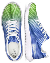 Load image into Gallery viewer, Blue Green Ombré Athletic Sneaker
