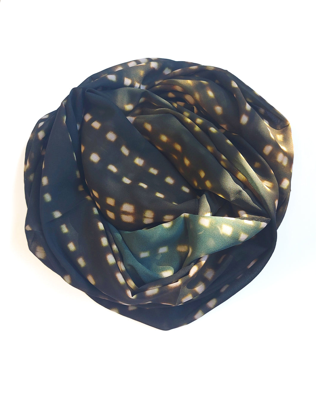 Bundled Dotted Olive Green Scarf