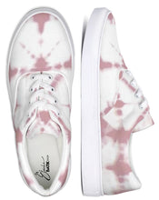 Load image into Gallery viewer, Pink Shibori Dyed Lace Up Canvas Shoe