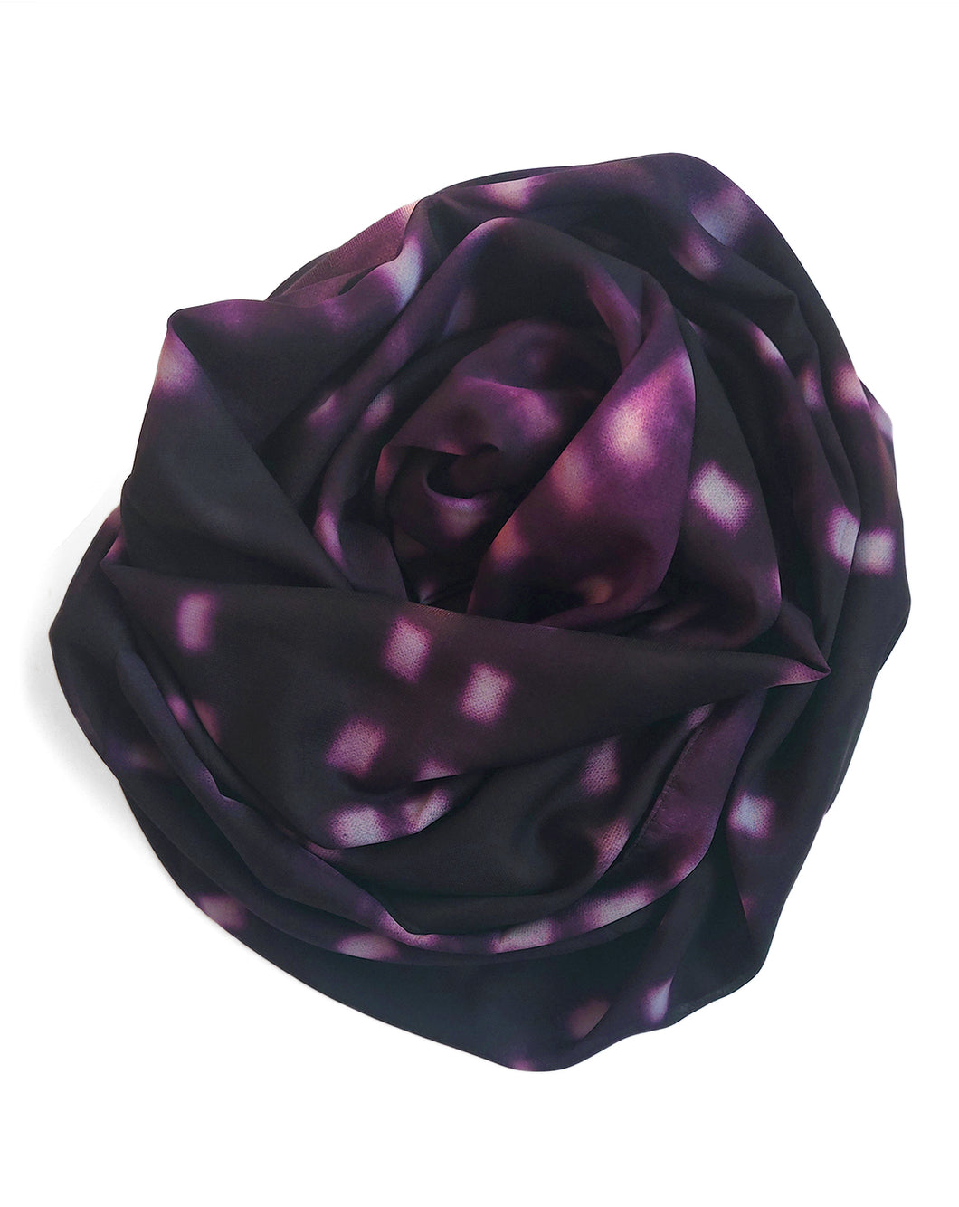 Bundled Purple scarf with white spots