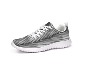 Grey Shibori Striped Athletic Sneakers