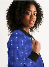 Load image into Gallery viewer, Blue Spotted Bomber Jacket