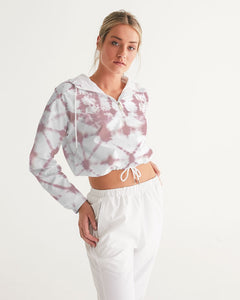 Pink Shibori Dyed Cropped Windbreaker