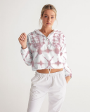 Pink Shibori Dyed Cropped Windbreaker