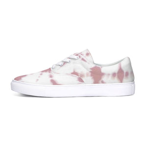 Pink Shibori Dyed Lace Up Canvas Shoe